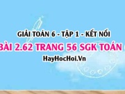 Bài 2.62 SGK Toán 6 tập 1 Kết nối tri thức